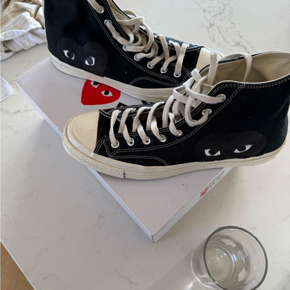 Converse black and white PLAY COMME DES GARÇONS
